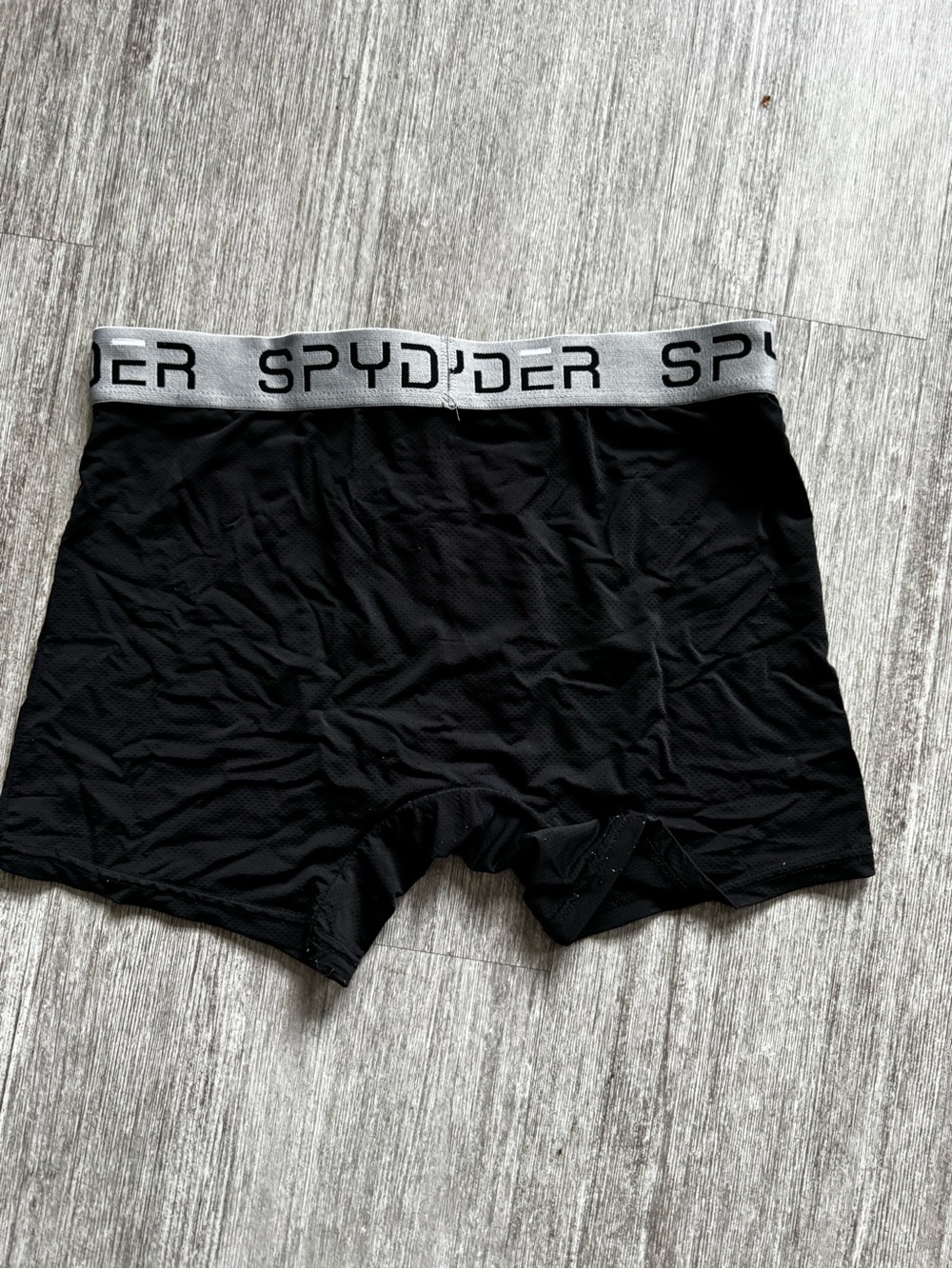 Spyder Black Boxer Briefs with Silver Waistband - Picture 3 of 3